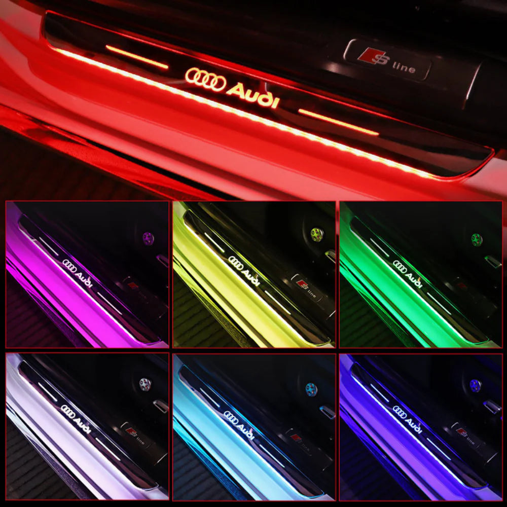 Lote de 2 umbrales de puerta de coche con LED