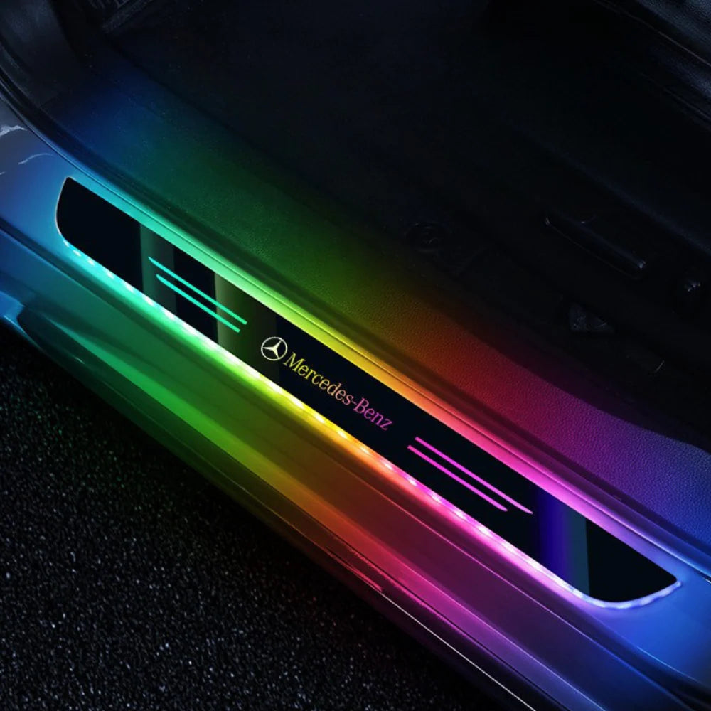 Lote de 2 umbrales de puerta de coche con LED