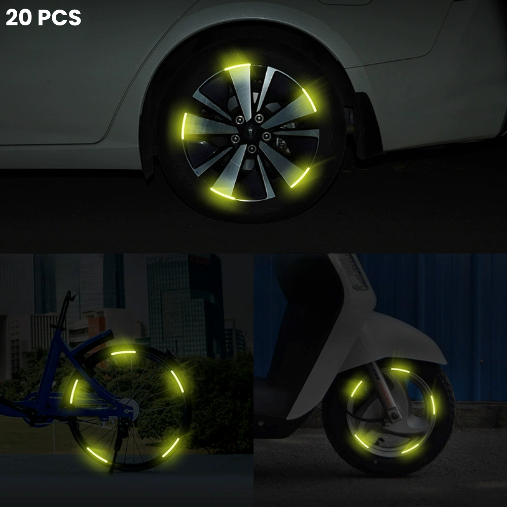 20 Stück beleuchtete Felgenschützer mit Logo