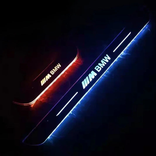 Förpackning med 2 LED-dörrtröskelplattor för bilar